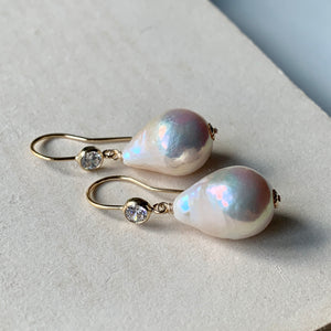 Small White Baroque Pearls 14kGF