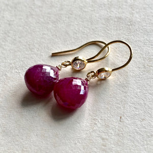 AAA Ruby 14kGF Earrings