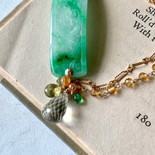 Load image into Gallery viewer, One-of-a-kind Type A Old Mine Jade &amp; Gems 14kGF Bracelet