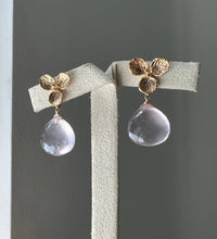 Load image into Gallery viewer, Rose Quartz on Eli. J Floral Studs