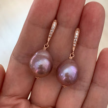 Load image into Gallery viewer, Large Lavender Edison Pearls Rose Gold