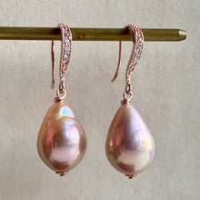 Load image into Gallery viewer, Pretty Pink Edison Pearls Rose Gold Earrings