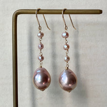 Load image into Gallery viewer, AAA Pink Edison Pearls, Baby Freshwater Pink Pearls 14kRGF Earrings