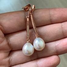 Load image into Gallery viewer, Freshwater Cream Pearls on Vintage-Inspired RGP Studs