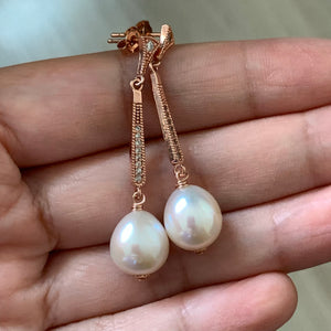 Freshwater Cream Pearls on Vintage-Inspired RGP Studs