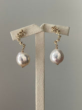 Load image into Gallery viewer, Ivory Rainbow Pearls on Floral Hooks