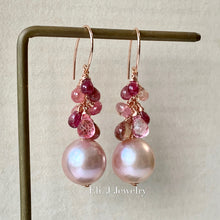 Load image into Gallery viewer, Large AAA Pink Edison Pearls, Pink Tourmaline &amp; Pink Topaz 14kRGF