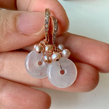 Load image into Gallery viewer, Petite Jade Donuts: Icy White &amp; Pink Freshwater Pearls