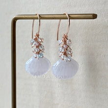 Load image into Gallery viewer, Jade Shells #3 (Lavender) &amp; Neutral Gemstones 14kRGF Earrings