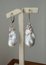 Load image into Gallery viewer, Large Ivory Baroque Pearls &amp; Baby Pearls 14kGF Earrings