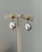 Load image into Gallery viewer, Ivory Rainbow Pearls on Knot Studs