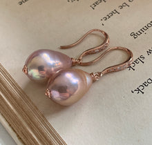 Load image into Gallery viewer, Pretty Pink Edison Pearls Rose Gold Earrings