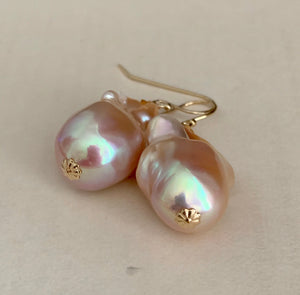 Peach AAA Baroque Pearls 14k Gold Filled