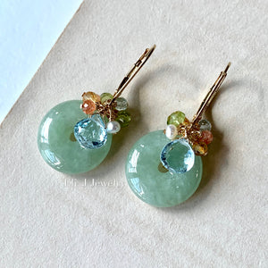 Eli. J Signature: Apple-Green Type A Jade & Gems 14kGF