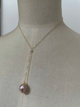 Load image into Gallery viewer, Peach-Pink Y Necklace 14KGF
