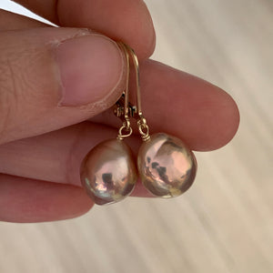 Peach- Gold Baby Edison Pearls on 14k Gold Filled