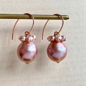 Pink AAA Edison Pearls & Blush baby pearls 14kRGF