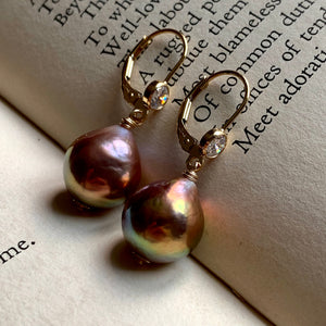 Rainbow Gold Lustre Pearls on 14k Gold Filled
