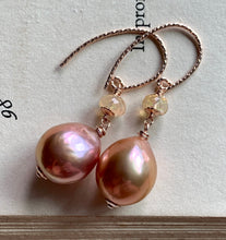 Load image into Gallery viewer, Gold-Pink Edison Pearls, Ethiopian Opal on 14k Rose Gold Filled