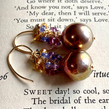 Load image into Gallery viewer, Gold Metallic Pearls &amp; Gemstone Rondelles on 14k Gold Filled