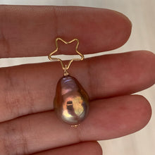 Load image into Gallery viewer, Rainbow Gold Edison Pearl 14k Gold Filled Star Pendant