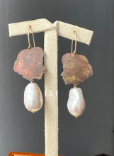 Load image into Gallery viewer, Women Supporting Women: Rare Vintage Brass Girl Charms &amp; Ivory Pearl Earrings