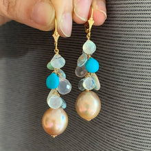 Load image into Gallery viewer, Peachy Gold Edison Pearls &amp; Gemstones 14kGF