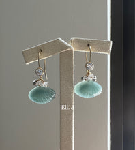 Load image into Gallery viewer, Exclusive Jade Shells, B&amp;W gemstones 14kGF Earrings