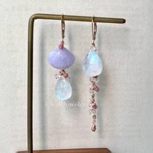 Load image into Gallery viewer, Eli. J Exclusive: Lavender Type A Shell, Rainbow Moonstone &amp; Gems 14kRGF