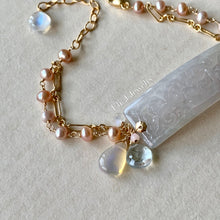 Load image into Gallery viewer, Eli. J Signature: Lavender Jade Dragon Bar Bracelet, Pearls &amp; Gems