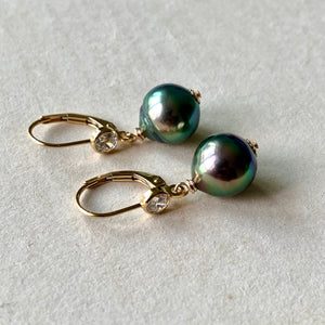 AAA Peacock Tahitian Pearls 14kGF