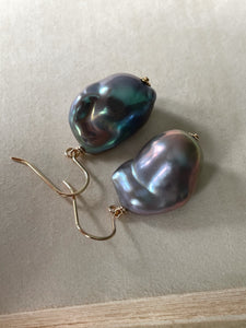 Silver Baroque Pearls 14kGF Earrings