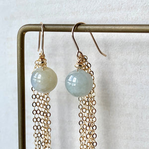 Honey Yellow Jade Apples & Tassels 14kGF