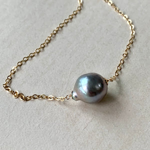 Silver Pearl 14kGF Necklace