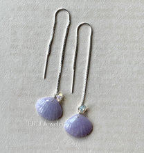 Load image into Gallery viewer, Eli. J Exclusive: Lavender Type A Jade Shells, Opal 925 Silver Threader Earrings