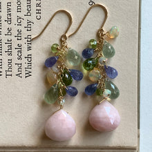 Load image into Gallery viewer, Pink Opal &amp; Ethereal Opal 14k Gold Filled Earrings