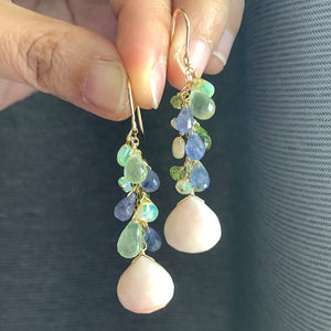 Pink Opal & Ethereal Opal 14k Gold Filled Earrings