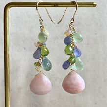 Load image into Gallery viewer, Pink Opal &amp; Ethereal Opal 14k Gold Filled Earrings