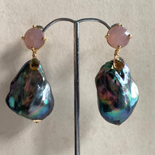 Load image into Gallery viewer, Peacock Baroque Pearls with Citrine