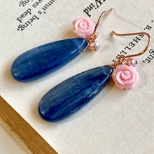 Load image into Gallery viewer, Kyanite &amp; Roses 14k Rose Gold Filled