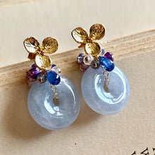 Load image into Gallery viewer, Grade A Lavender Jade Donuts &amp; Blue Purple Gemstone