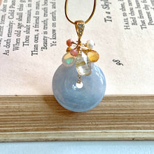 Load image into Gallery viewer, Grade A Lavender Jade Donut &amp; Stones Pendant for C.