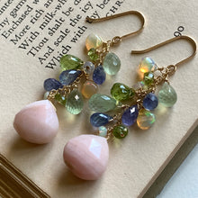 Load image into Gallery viewer, Pink Opal &amp; Ethereal Opal 14k Gold Filled Earrings