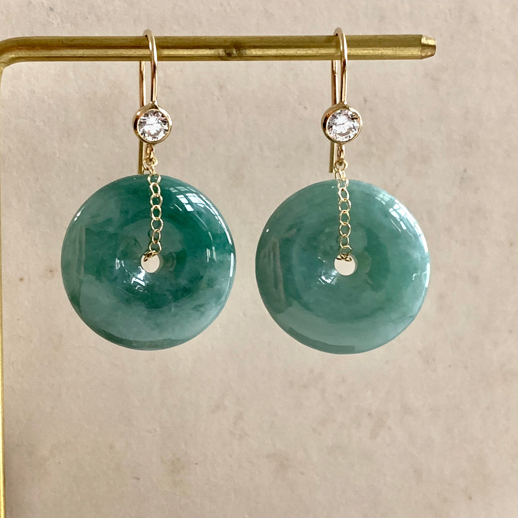 Grade A Burmese Dark Green Jade on 14k Gold Filled