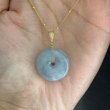 Load image into Gallery viewer, Grade A Lavender Jade Donut Simple Pendant