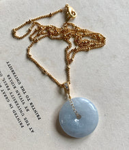 Load image into Gallery viewer, Grade A Lavender Jade Donut Simple Pendant