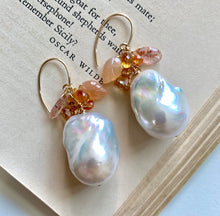 Load image into Gallery viewer, Sunrise AAA Baroque Pearls with Orange Gemstones