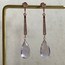 Load image into Gallery viewer, AAA Ametrine Rose Gold Dangle Earrings