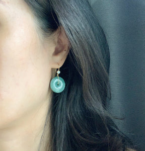 Grade A Burmese Dark Green Jade on 14k Gold Filled