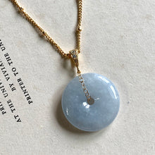 Load image into Gallery viewer, Grade A Lavender Jade Donut Simple Pendant